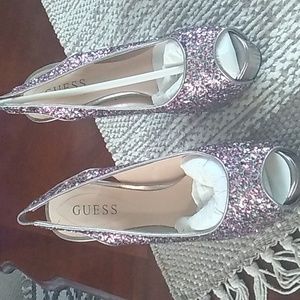 Guess sparkle high heel shoes